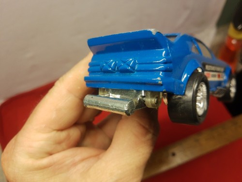 VTG Tootsietoy Mustang Funny Car Drag Racer Blue 1980s Toy Complete - Picture 6 of 10