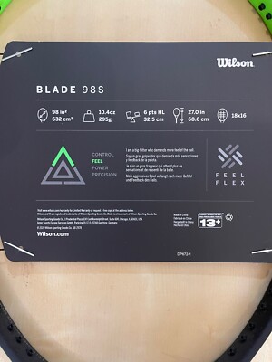 Wilson Blade 98 V7.0 Tennis Racket Racquet 98sq 295g 16x18 G2