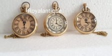 Lot of 3 Watch elgin vintage pocket Collectible Antique Brass Pocket Watch gift
