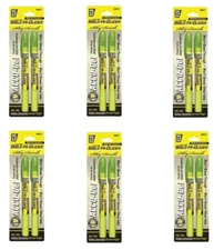 G.T. Luscombe Lot/6 ACCU-Gel Bible Hi-Glider Highlighter 2/Pk Yellow Church
