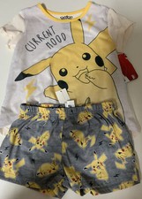    Pokemon Pikachu Youth Girl's XS 4/5 2pc Top  Shorts Pajama Set