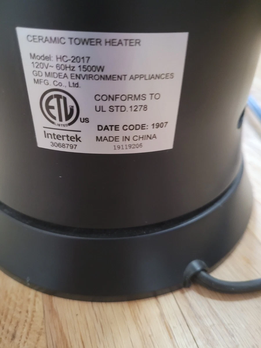 Pelonis HC-2017 1500W Ceramic Tower Space Heater 750545104953 | eBay