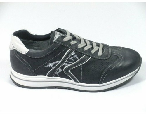 SCARPE UOMO NERO GIARDINI SNEAKERS P704910U PELLE BLU MADE IN ITALY SHOES |  eBay