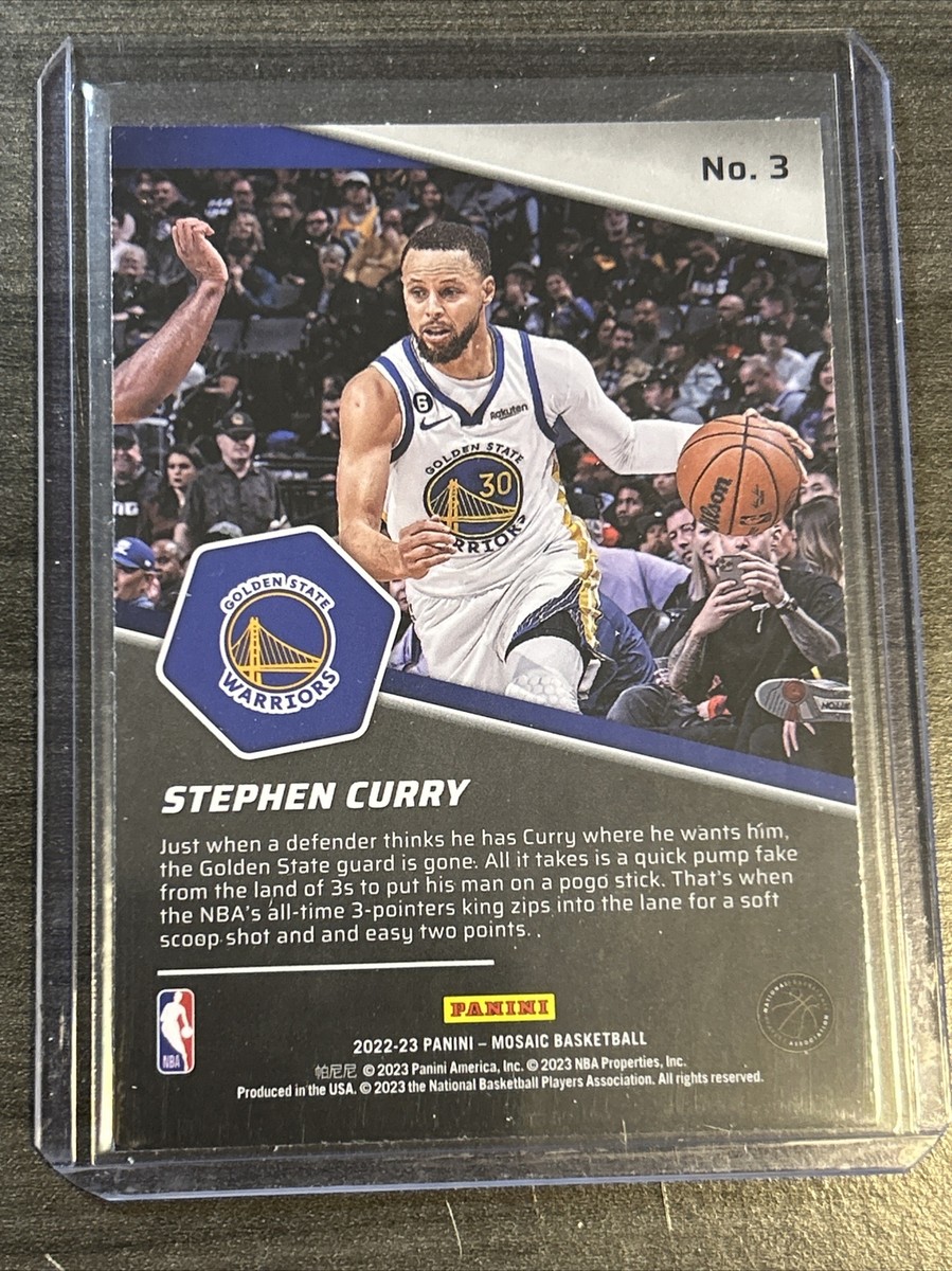 2022-23 Panini Mosaic Basketball Stephen Curry Breakaway #3 Golden