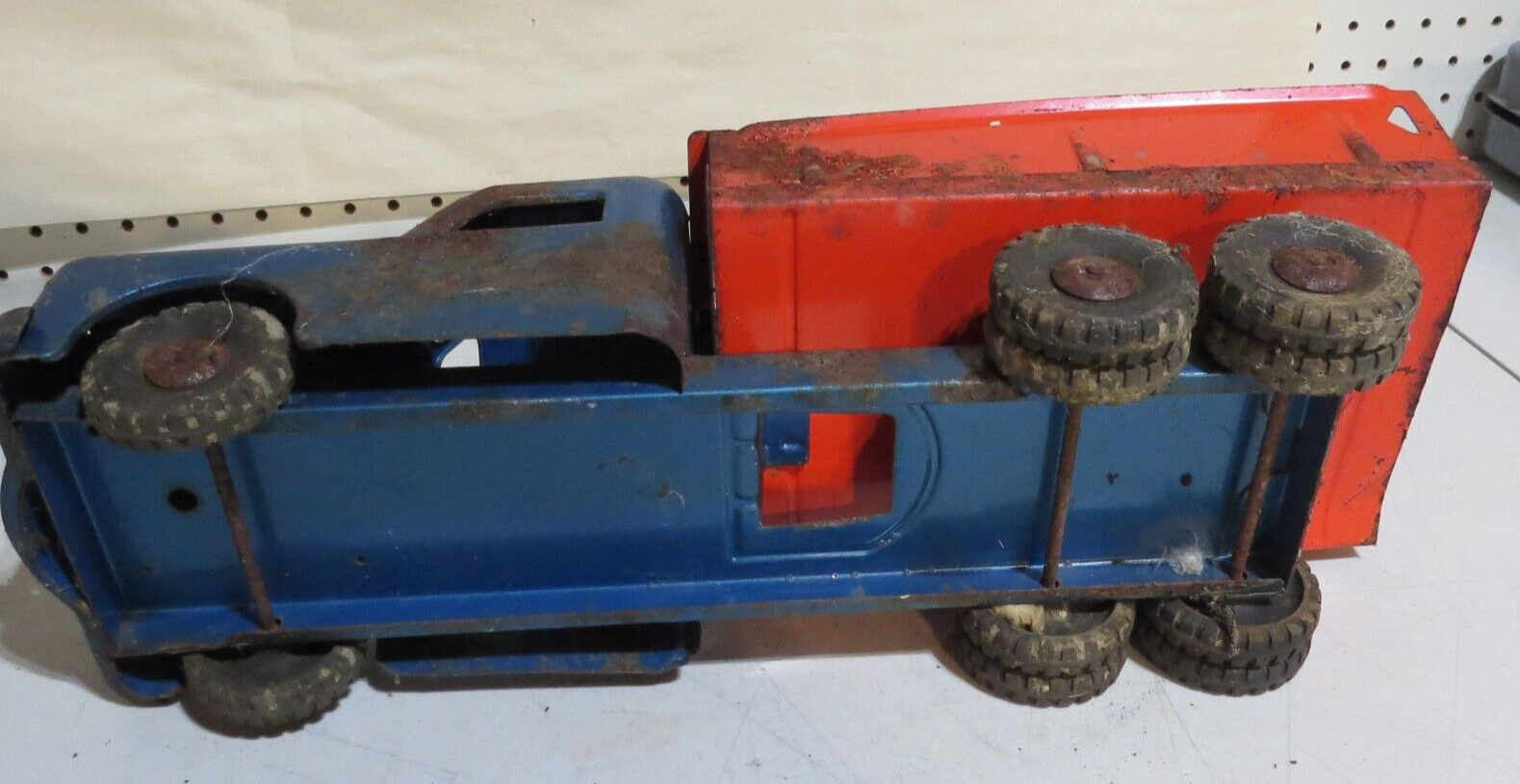 VINTAGE 1950s STRUCTO TOY CONSTRUCTION DUMP TRUCK PRESSED STEEL 116 L