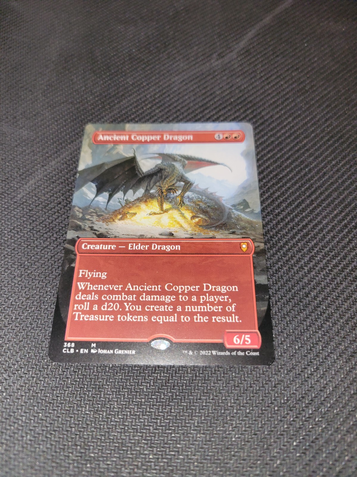 MTG Ancient Copper Dragon Commander Battle for Baldur's Gate borderless
