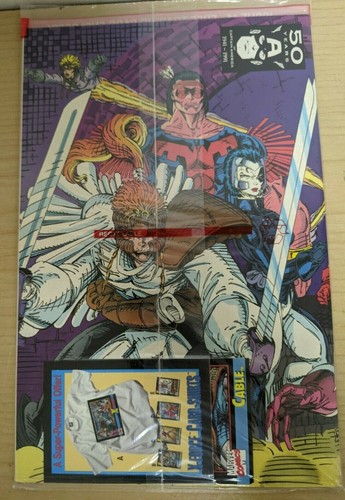 X-Force #1 Marvel Comics 1991 Polybagged with Cable Trading Card - Picture 2 of 2