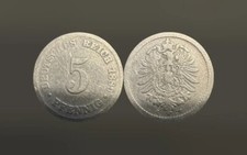 5 Pfennig Kaiserreich von 1889 J