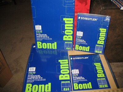 NEW 4 PACKS OF 50 EACH STAEDTLER LAYOUT PAPER PADS BOND 11 x 17 & 8.5 x 11
