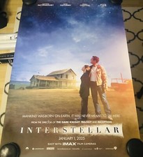 INTERSTELLAR Original DS Double Sided 27x40 Movie Poster Nolan 10th Ann Last one