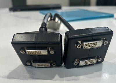 NVIDIA AMPHENOL CN-0F908M QUAD DVI SPLITTER CABLE DISPLAY MONITOR FREE SHIPPING