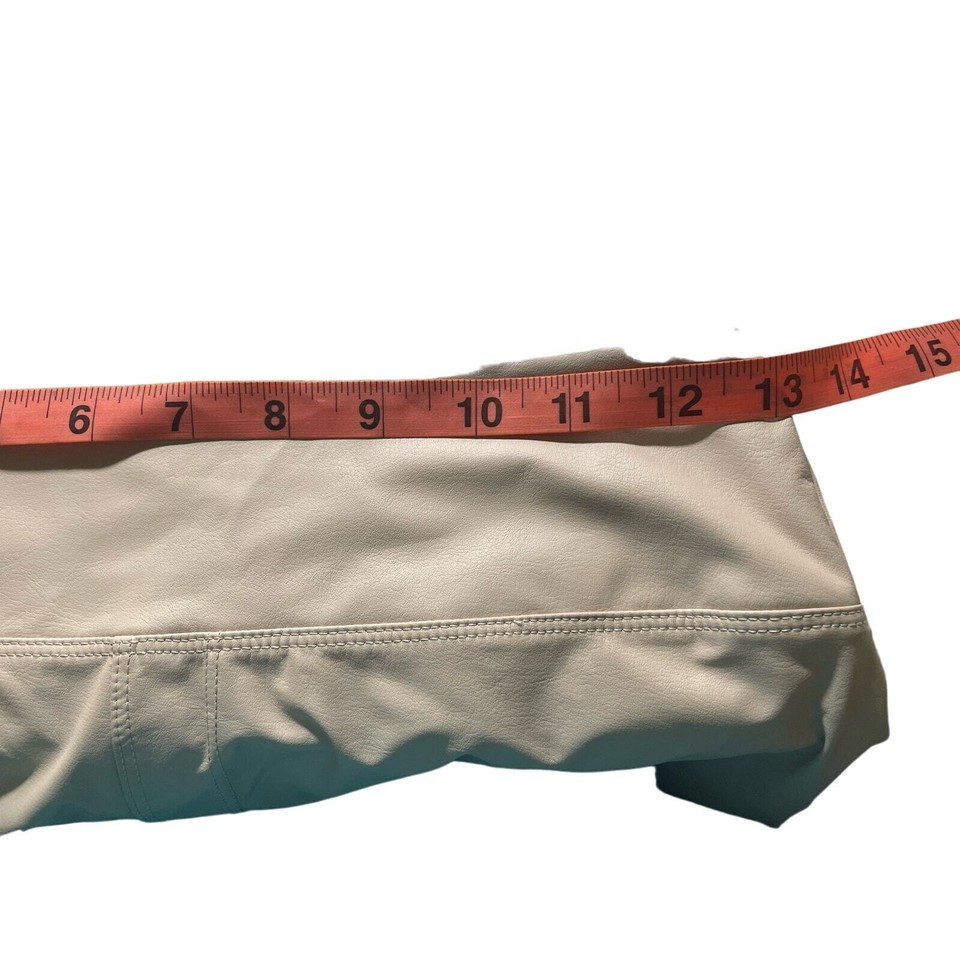 Offline by Aerie Real Luxe Women's size Large Ecru Faux Leather Leggins