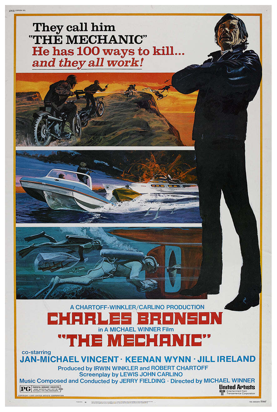 The Mechanic 1972 - Charles Bronson - US - Classic Movie Poster | eBay