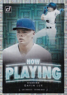 2020 DONRUSS VECTOR PARALLELS RC GAVIN LUX LOS ANGELES DODGERS PLAYING - H998