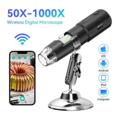 Wireless Digital Microscope50X-1000X Magnification Flexible Stand for Microscope