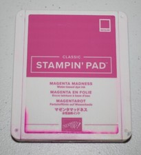 Stampin Up Retired MAGENTA MADNESS Foam Ink Pad Great Condition Pink