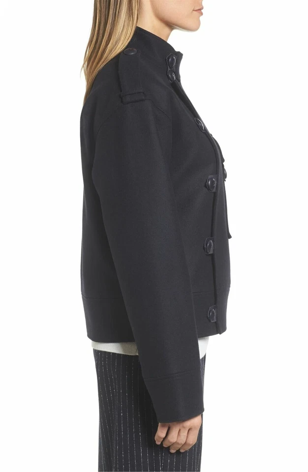 Chaqueta de lana militar para mujer Nordstrom Signature V3113 azul marino talla XL Foto 3 de 4