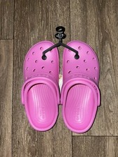 Crocs Coast Clog K Little Girl's Party Pink Sandals 204094-6U9 Size J2