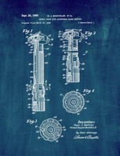 Safety Razor With Adjustable Blade Setting Patent Print Midnight