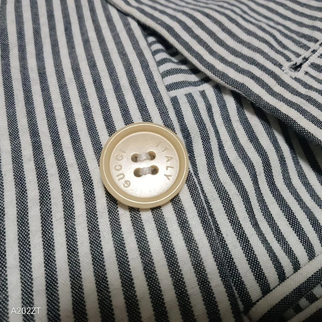 Rara tuta casual Gucci Seersucker con motivo a righe coniche usata taglia 50 L