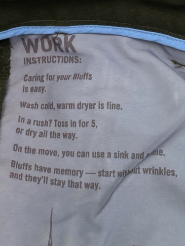 Bluffworks Work Play Chino Pants Mens Size 35x32 Straight Fit Black Performance - Picture 9 of 11