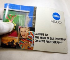 Minolta Accessory Guide List X series SLR System Creative Photography English
