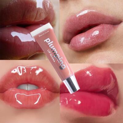 Feuchtigkeitsspendender Glow Plumping Oil Lip Gloss Nourish Glitter Liquid ψ