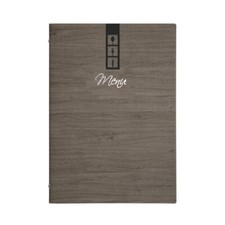 PORTA MENU' COL. ACERO NOCE 23x32 6 BUSTE PRO MAXI PORTAMENU PIZZERIA RISTORANTE