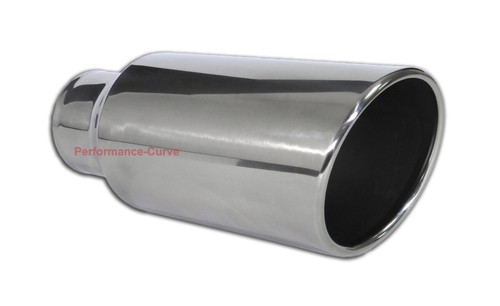 Diesel Polished Stainless Steel Exhaust Tip 4" Inlet - 6" Outlet - 15" Long - Picture 2 of 2