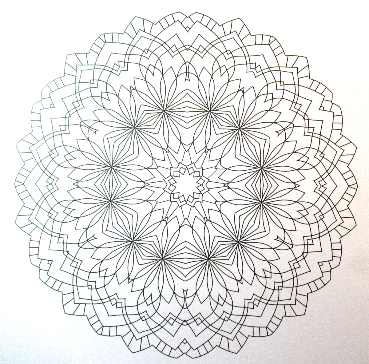 Herz Mandala, Vorlage Malbuch Für Erwachsene, Meditationshilfe, Zur Ruhe Kommen