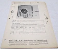 Vintage Howard W Sams Photofact Folder Jewel Model 505 Pin Up Radio Parts Manual