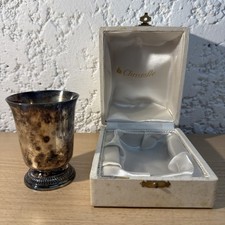 Timbale Dans Sa Boîte Christofle En Métal Argenté 