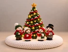 Christmas Tree & Carol Singers Centrepiece DK Knitting Pattern Xmas Decor