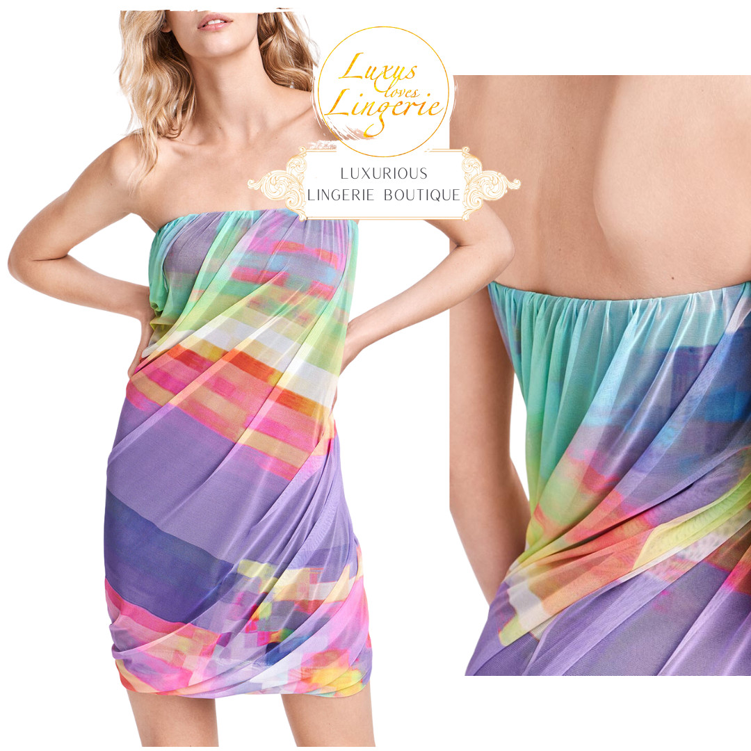 Yoon Beach Dress by Wolford S Topaz Print Colorful Summer Dress Airy Light