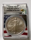 2022 FDI $1 American Silver Eagle in Flag/Eagle core, ANACS MS 70 - PERFECT!