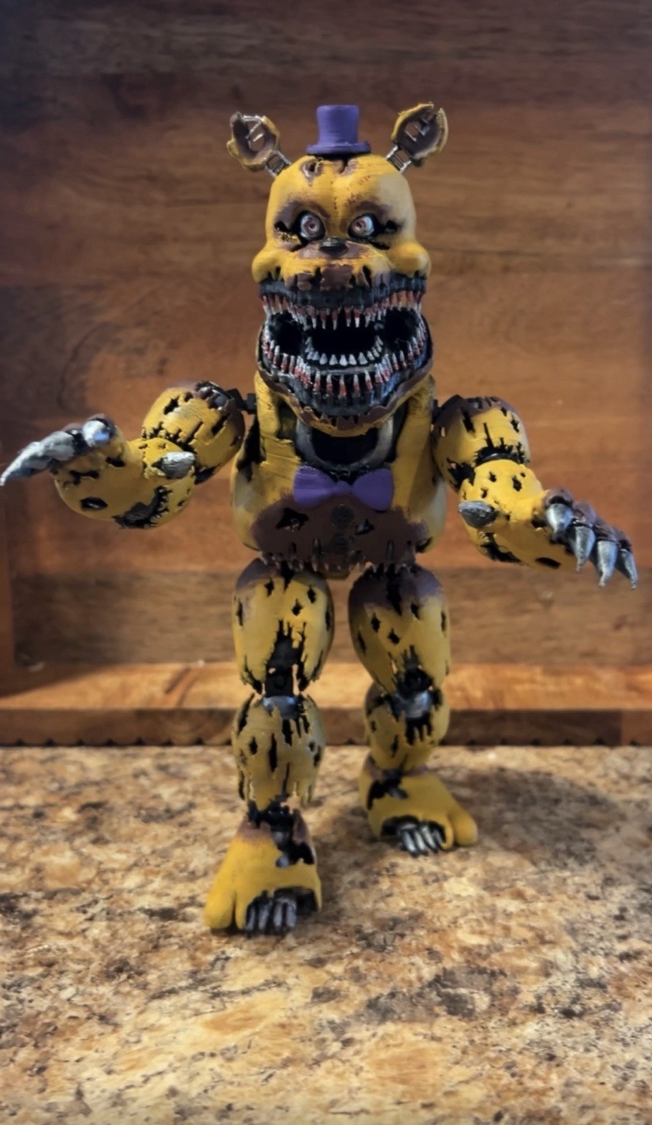 1/12 Scale Nightmare Fredbear Fnaf Action Figure
