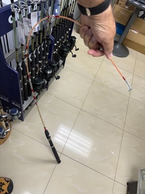 Spinning Rod LARGO STICK  RED EDITION II  5 ft - 2 Piece - 5 Guides Hook Holder