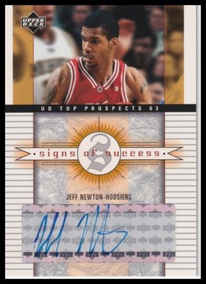 2003-04 Upper Deck Jeff Newton Top Prospects Signs of Success Auto #SS-JN 