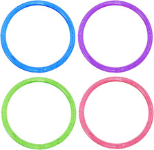80s Glitter Bangle Bracelets 8Pcs Retro Neon 90s Costume Party Wrist Band Play B