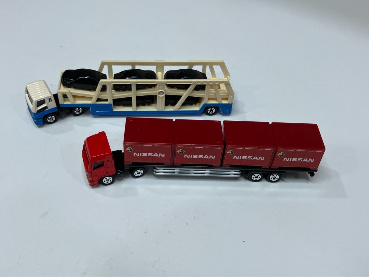 Tomica Tomy HINO PROFIA TRAILER/NISSAN CONTAINER plus Car Trailer