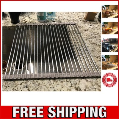 Roll up Dish Drying Rack Over The Sink Kitchen Roll up Sink Drying Rack Porta...