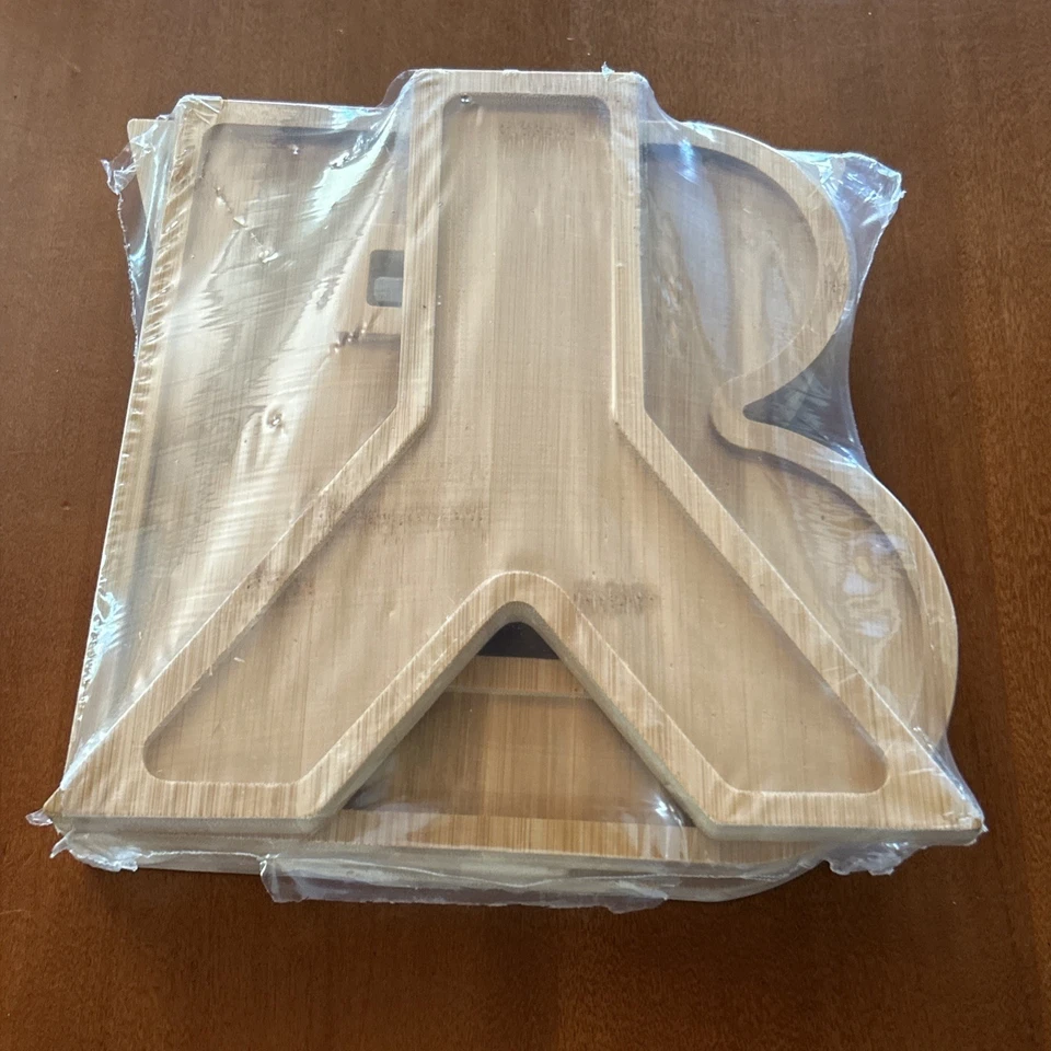 "Nuevo juego de 4 bandejas para servir letras BABY de madera de 10"" tablas de charcutería para ducha" Foto 3 de 4