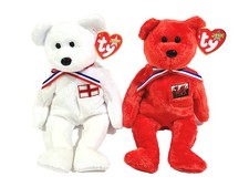 Ty Beanie Baby Babies 7th Gen England Wales Bear Set 8.5" Authentic MWMT