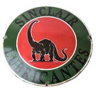 Vintage Sinclair Gasoline Porcelain Sign - Motor Oil Gas Pump Lubricants Sign