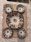 Antique Nippon HandPainted Gold & Cobalt Porcelain Moriage Large bowl & 4 Small — photo 1