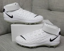 Nike Force Savage Pro 2 White Black Football Cleats Men's Size 12.5 (AH4000-100)