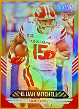 2021 Panini Score #381 Elijah Mitchell Gold Zone Rookies /50