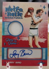 LARRY BIRD 2025 LEAF GLORY OF THE GAME AUTO❗️RETRO RELIC 3/3💥CELTICS STAR🏀