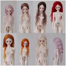 1/4 1/3 Centre Parting Hairs Long Curly Hair Mohair Silk Wig Fit BJD Doll