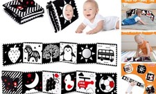 Black and High Contrast Toys for Baby 0-3 3-6 months Infant Tummy White Medium